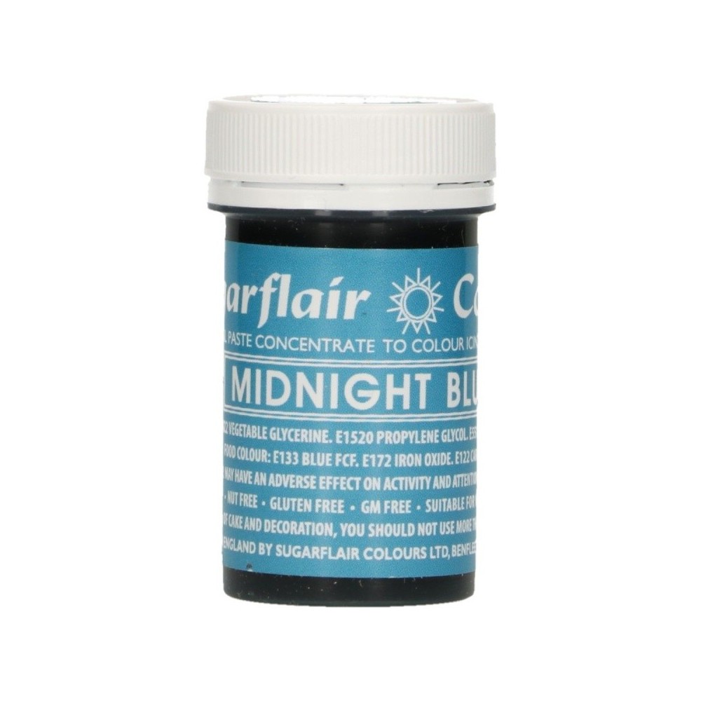 Sugarflair paste colour - gel colour - blue - Midnight blue 25g