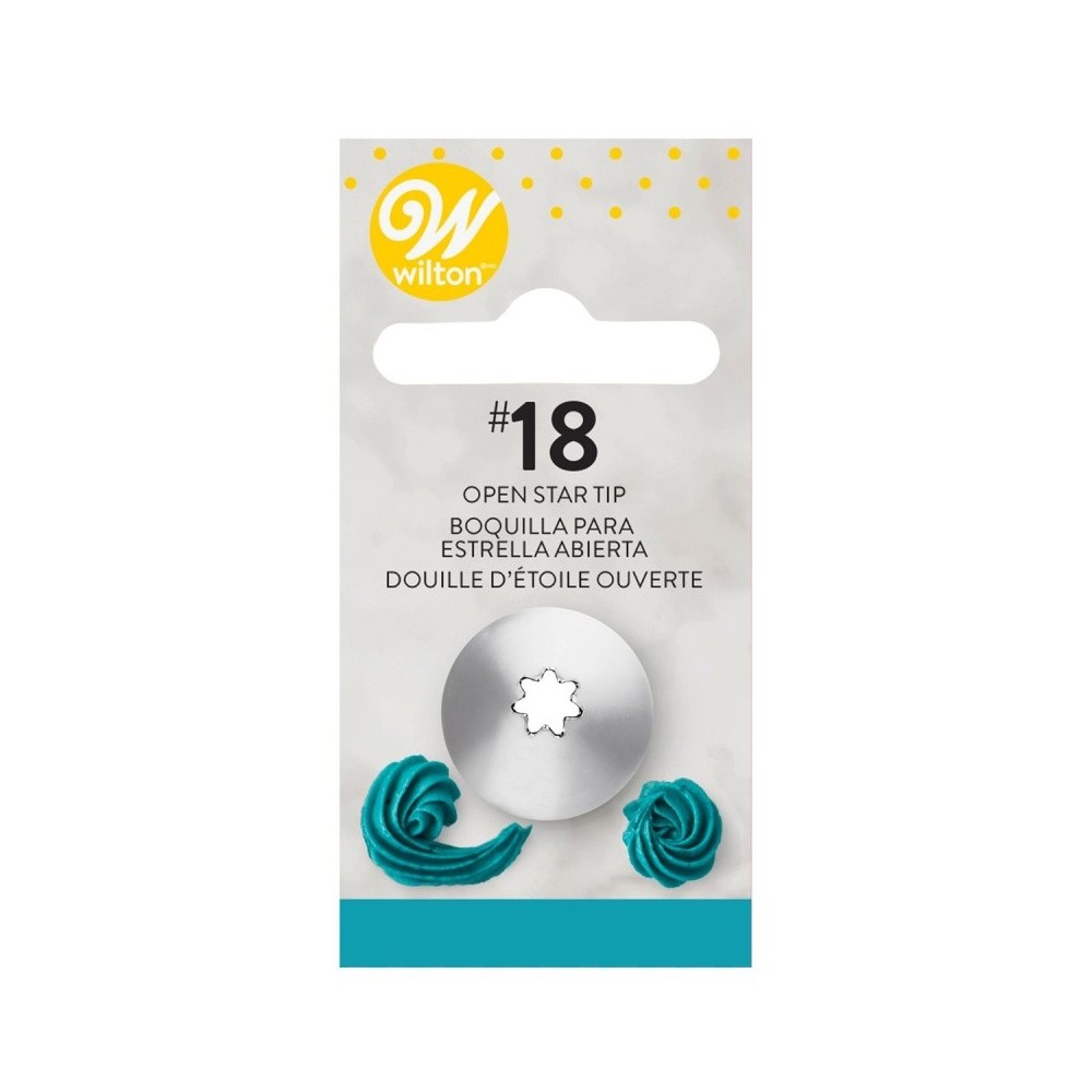 Wilton Decorating Tip 018 Open Star carded
