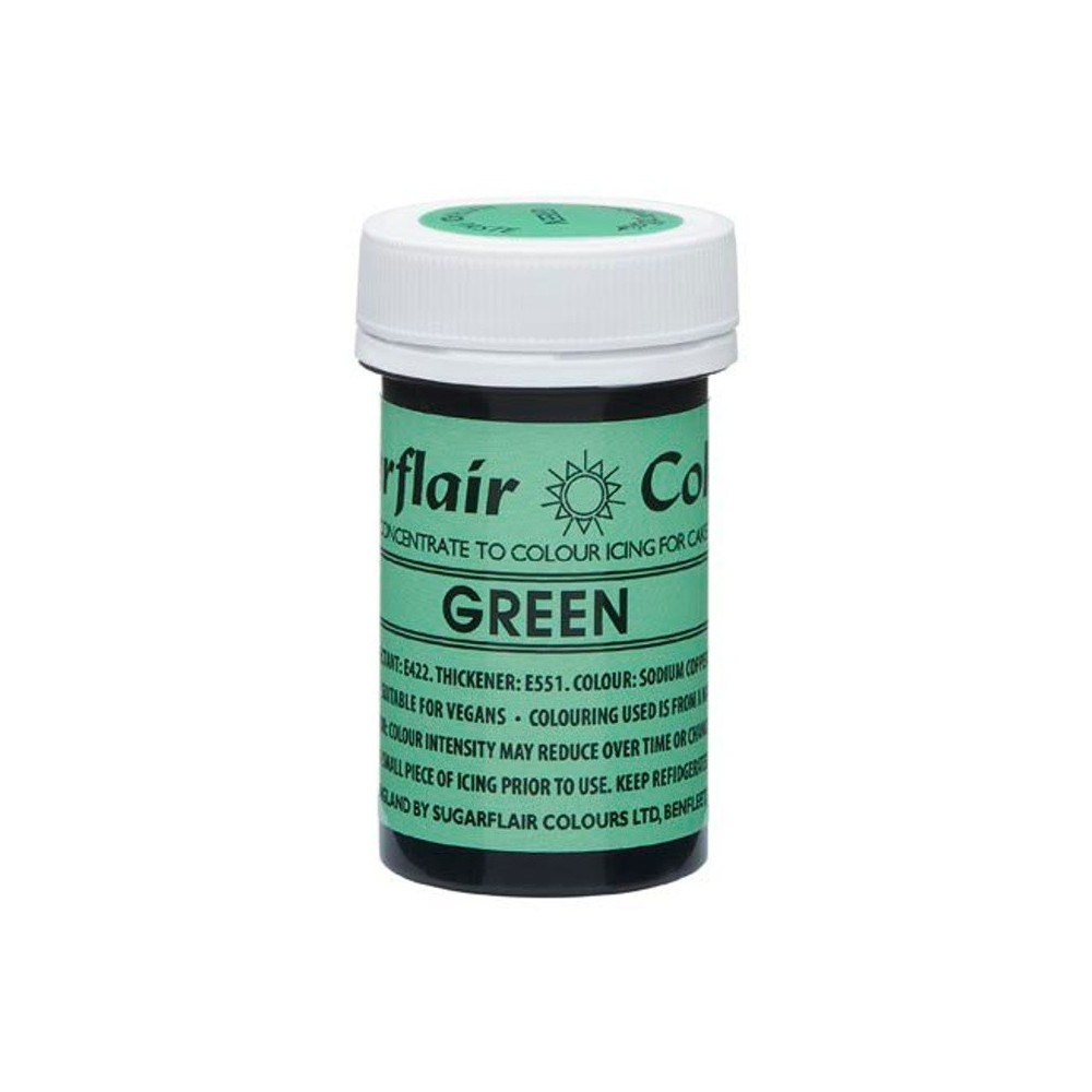 RABATT: Sugarflair NatraDi Natural paste Green 25g