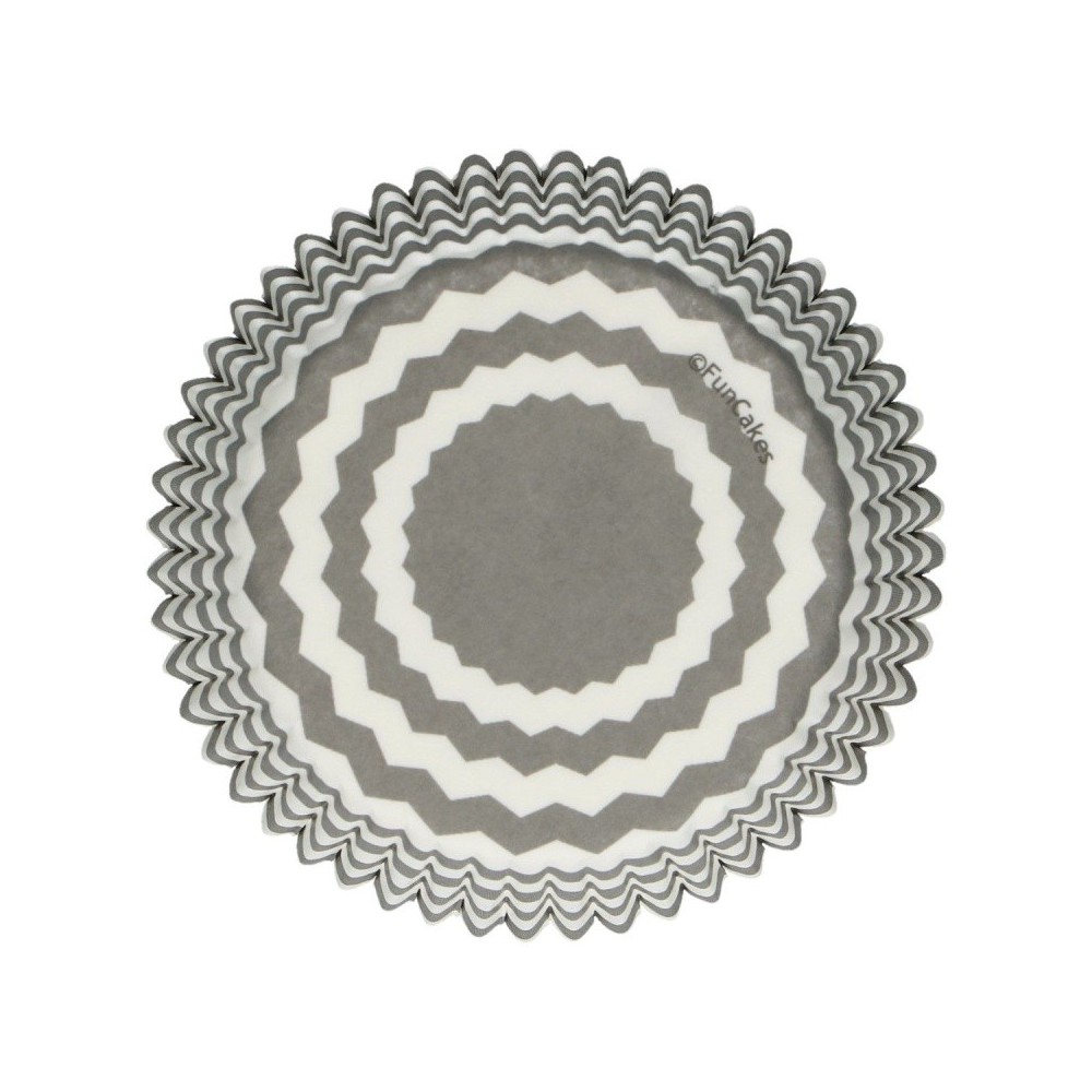 FunCakes Baking Cups - Chevron - Grey - 48pcs