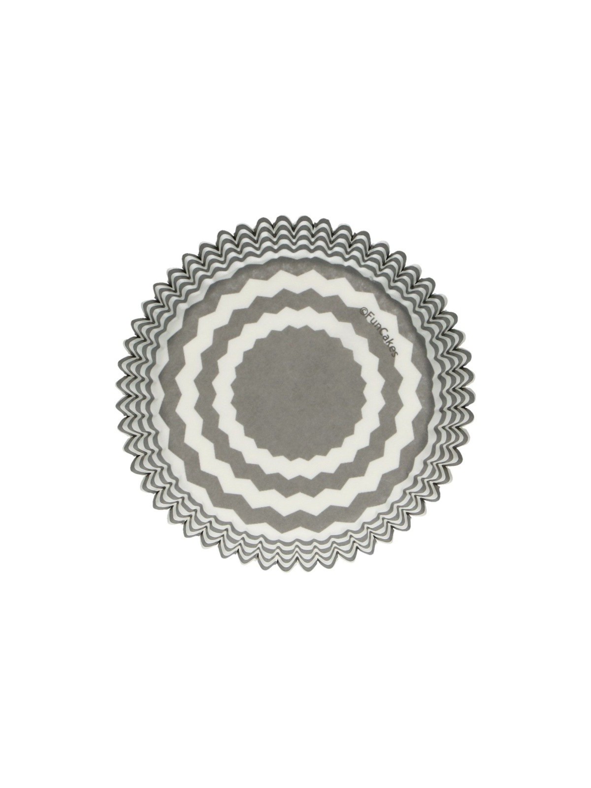 FunCakes Baking Cups - Chevron - Grey - 48pcs