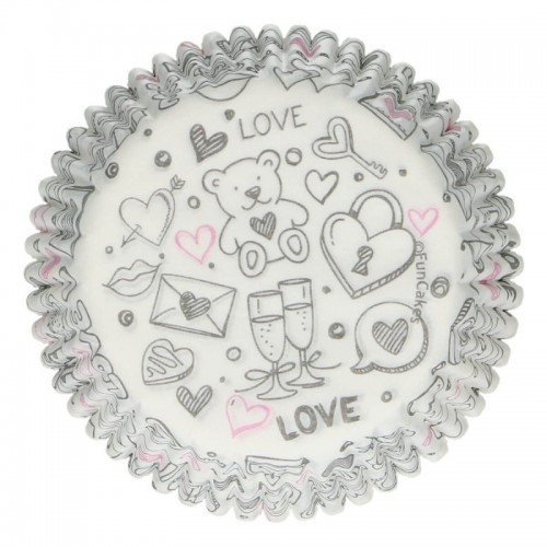 FunCakes Baking Cups - Love Hearts - 48pcs