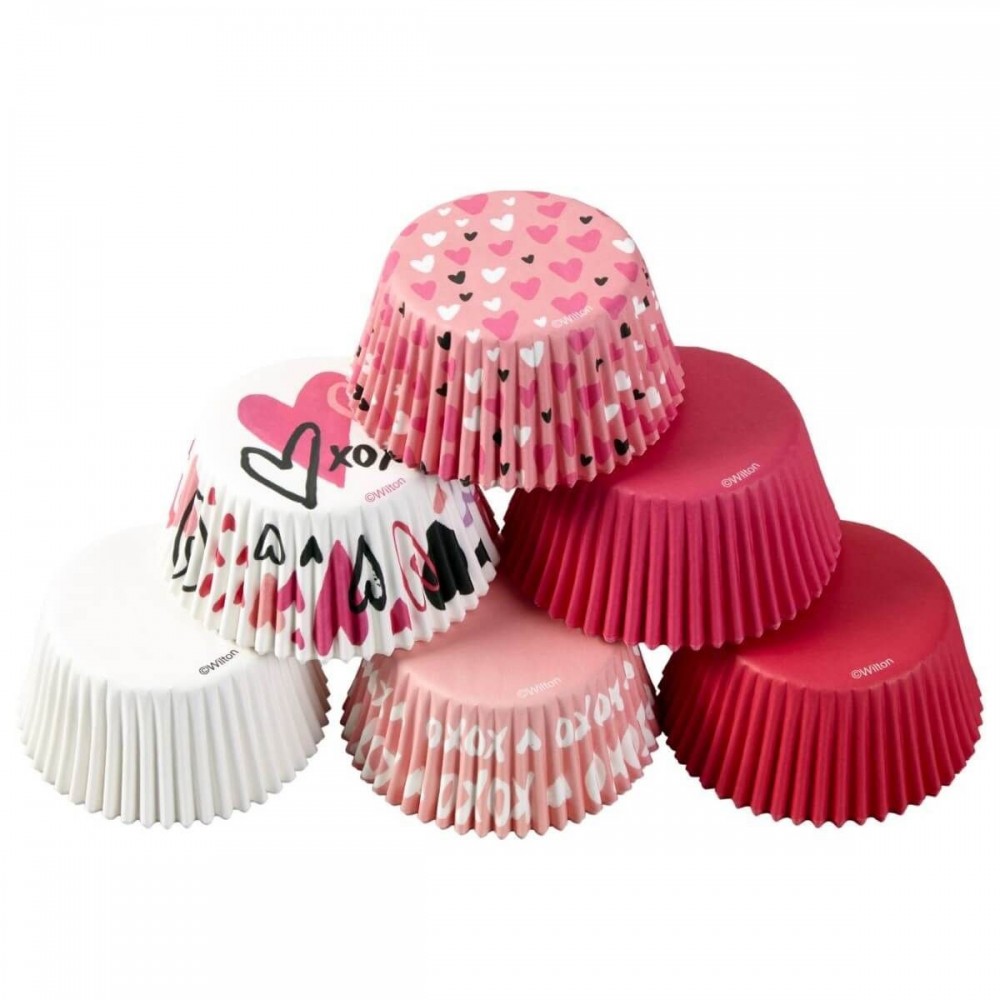 Wilton Baking Cups traditionally Valentine 150pcs