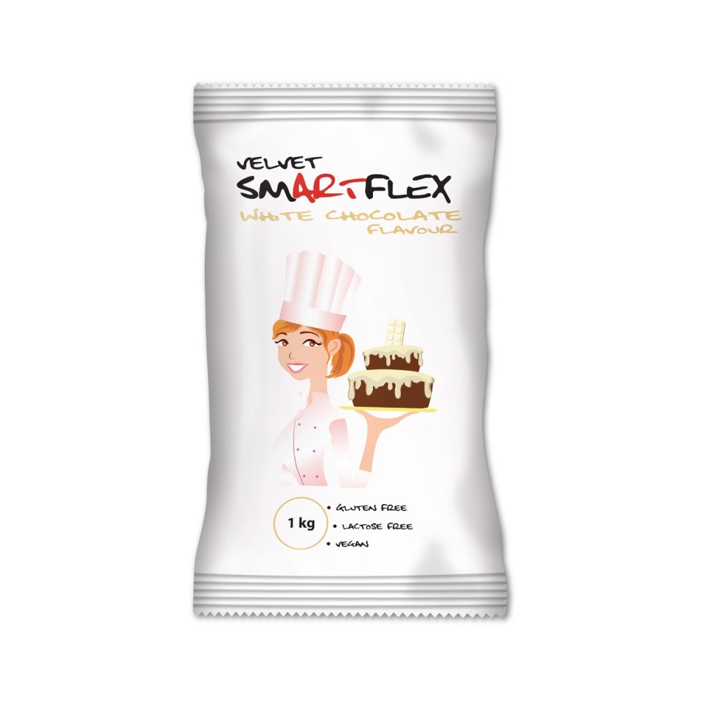 Smartflex Velvet weiße Schokolade 1kg - Überzugsmasse