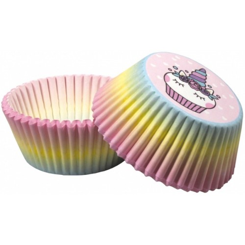 Pastry baskets - rainbow unicorn - 50 pieces