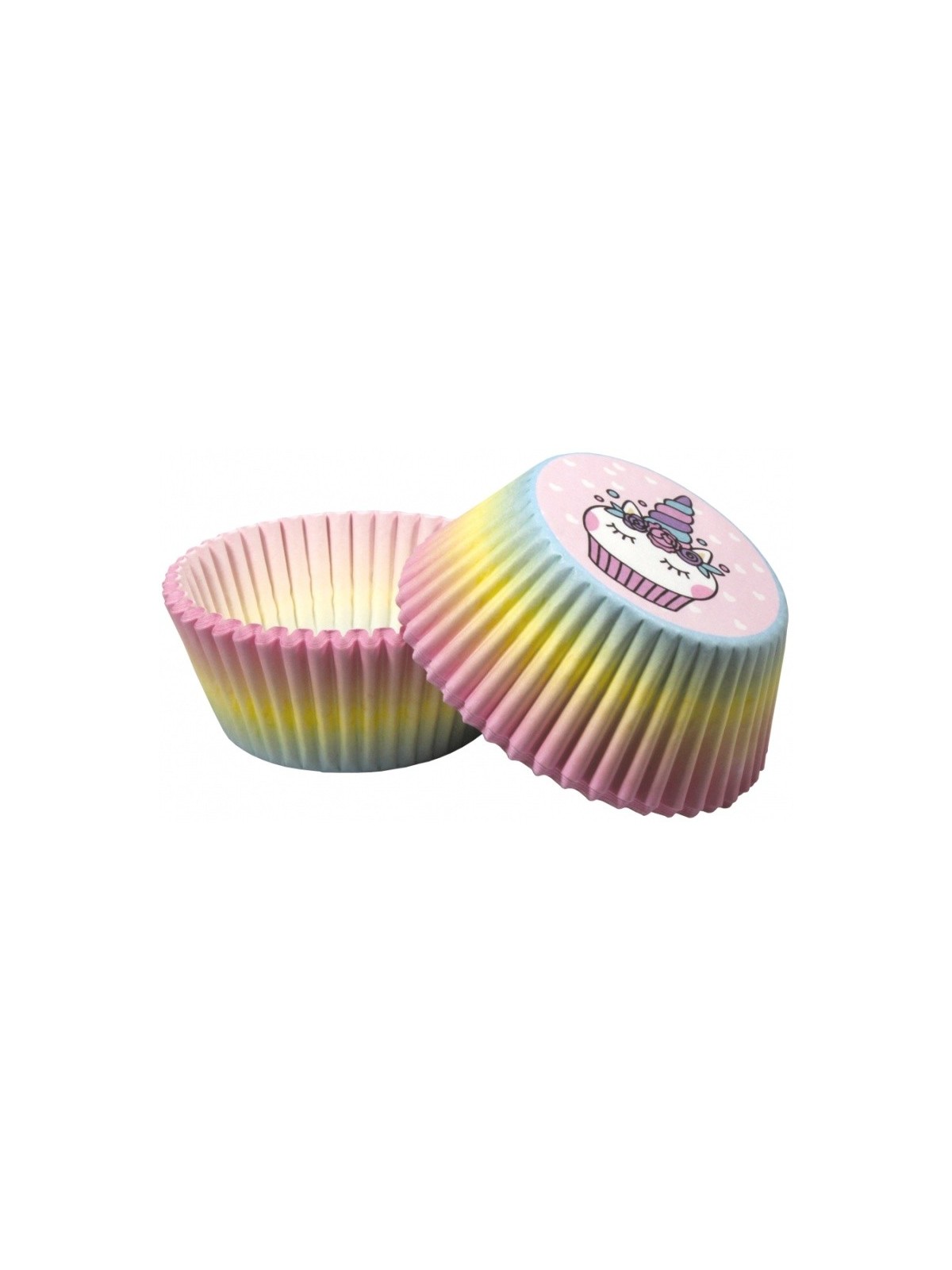 Pastry baskets - rainbow unicorn - 50 pieces