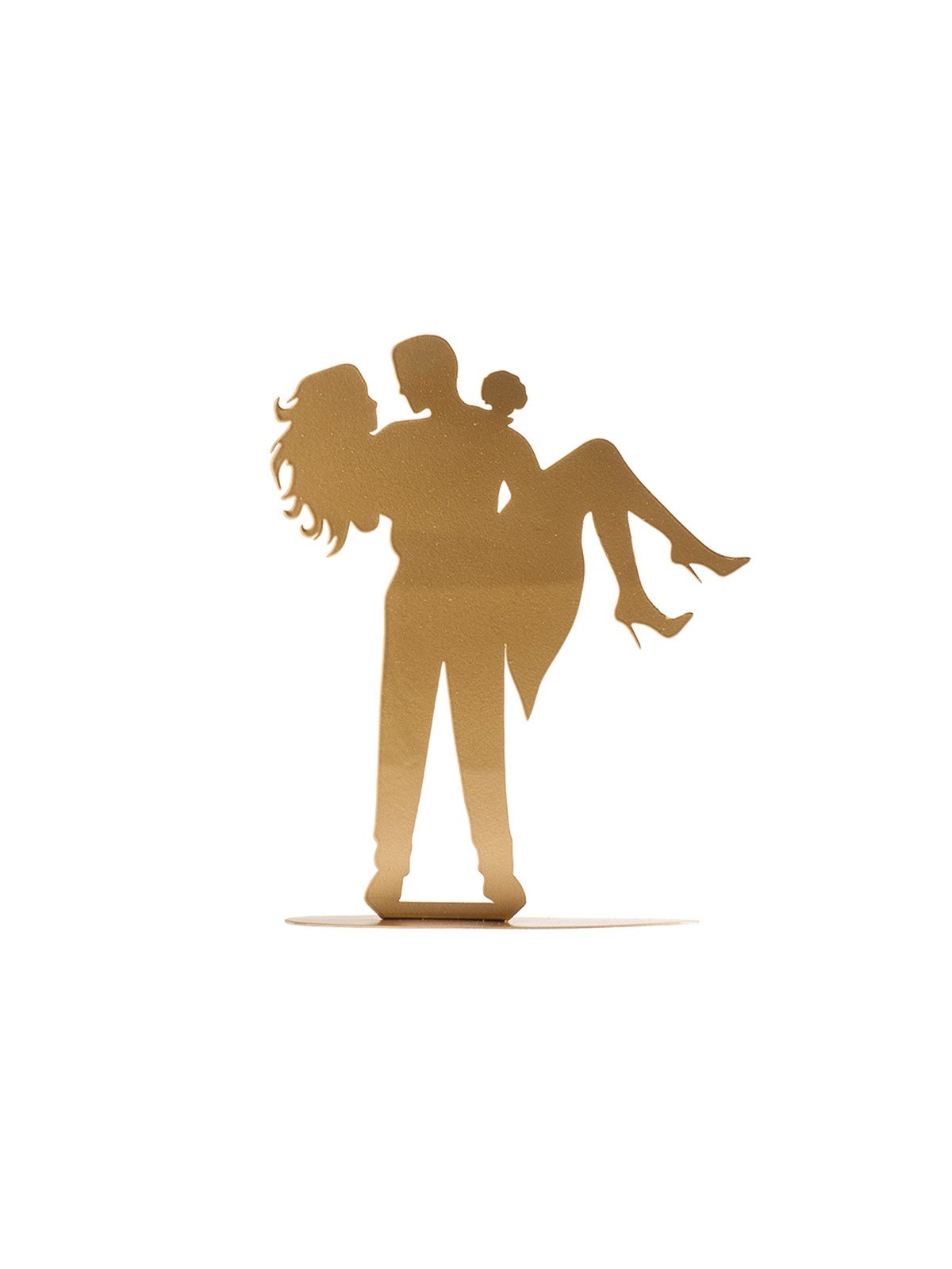 Wedding cake toppers - golden silhouette - in arm - 18cm.