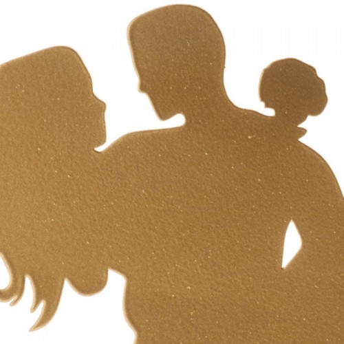 Hochzeitsfiguren - goldene Silhouette - im Arm - 18cm