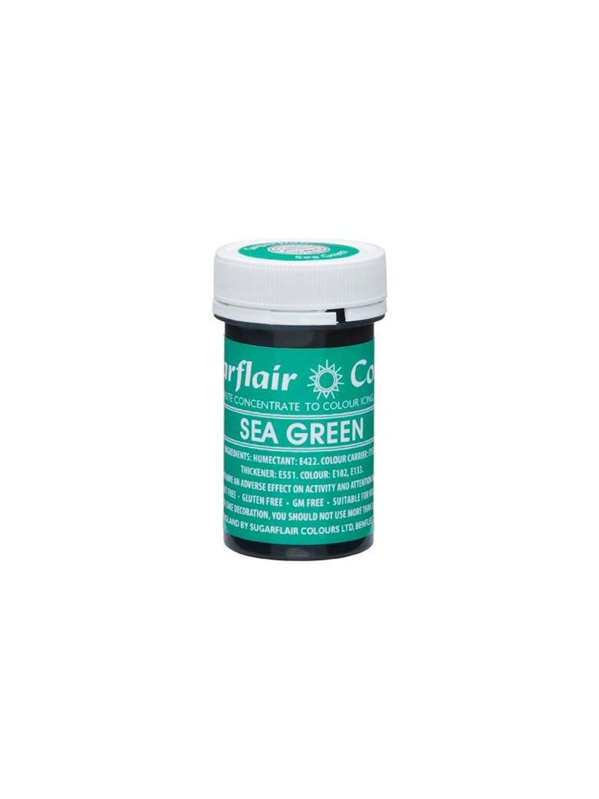 Sugarflair paste colour - gel colour - green - Sea green 25g