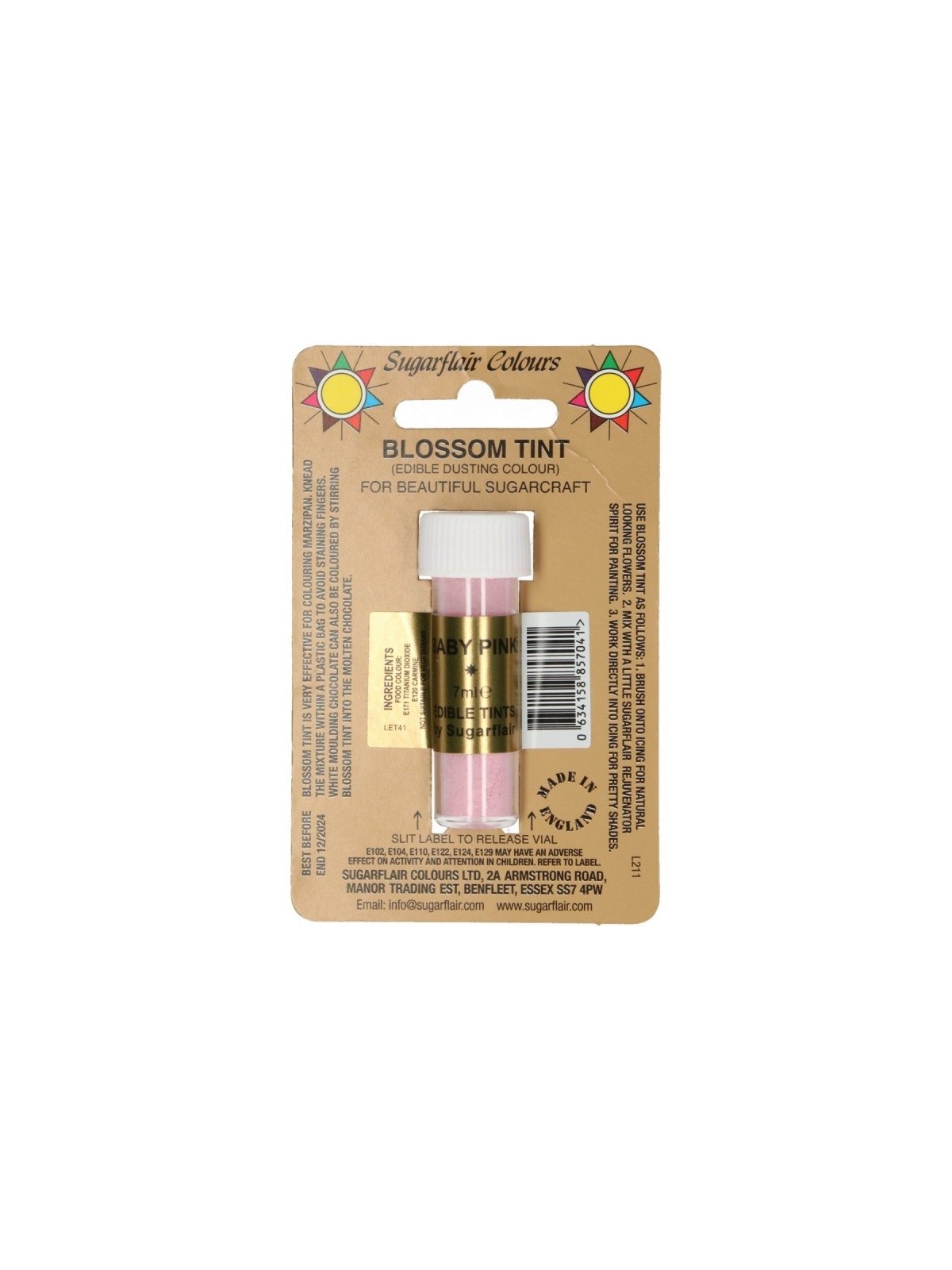 Sugarflair Puderfarbe - Baby Pink - - 7ml