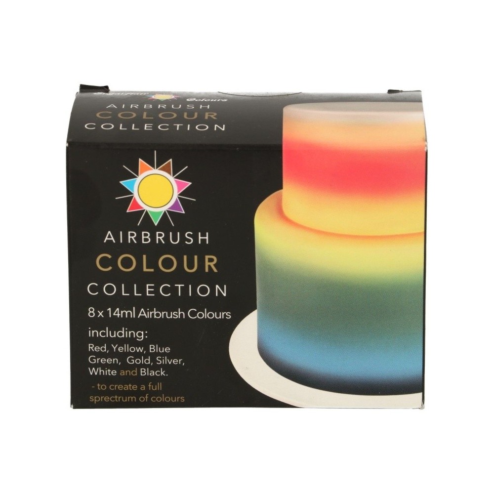 Sugarflair airbrush color collection set 8 x 14ml