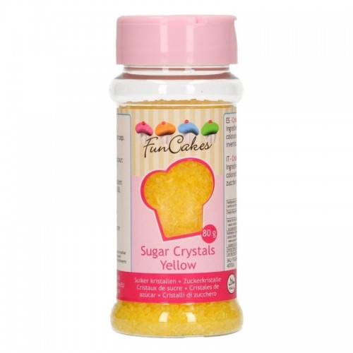 DISCOUNT: FunCakes Decorative Sugar - Yellow - 80g