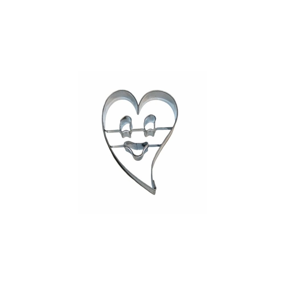 Stainless steel cutter - smiley in the heart