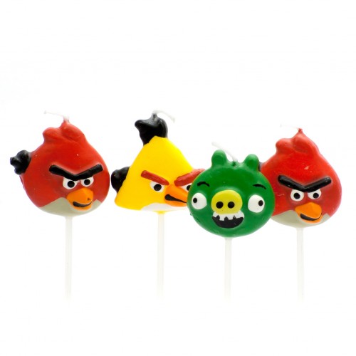 Angry Birds Cake Candles 4 pcs