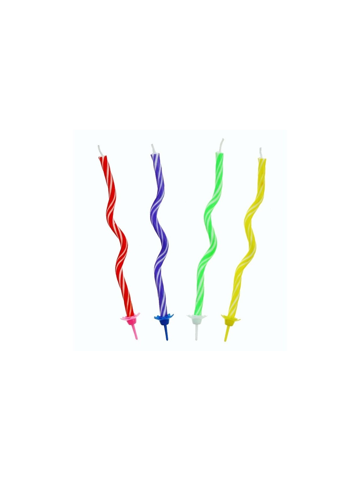 Birthday candles - long twisted 12pcs