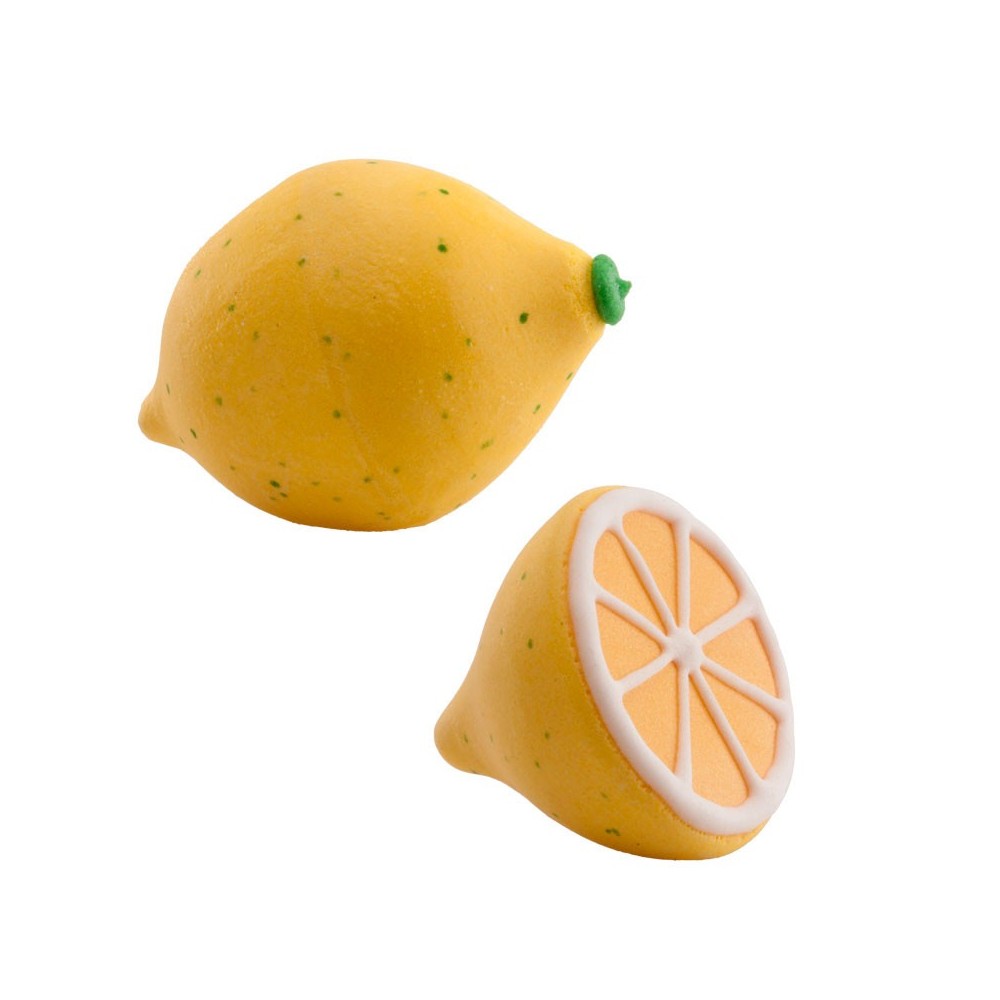Dekora Zuckerdekoration 3D - Zitrone - ganz / halb - 2St