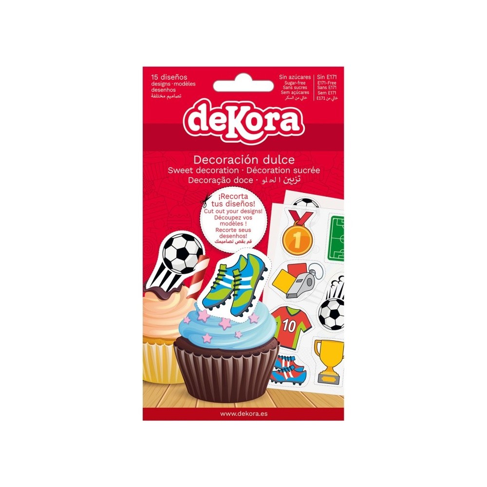 DISCOUNT: DeKora Sugar Plates -Soccer - 15 images