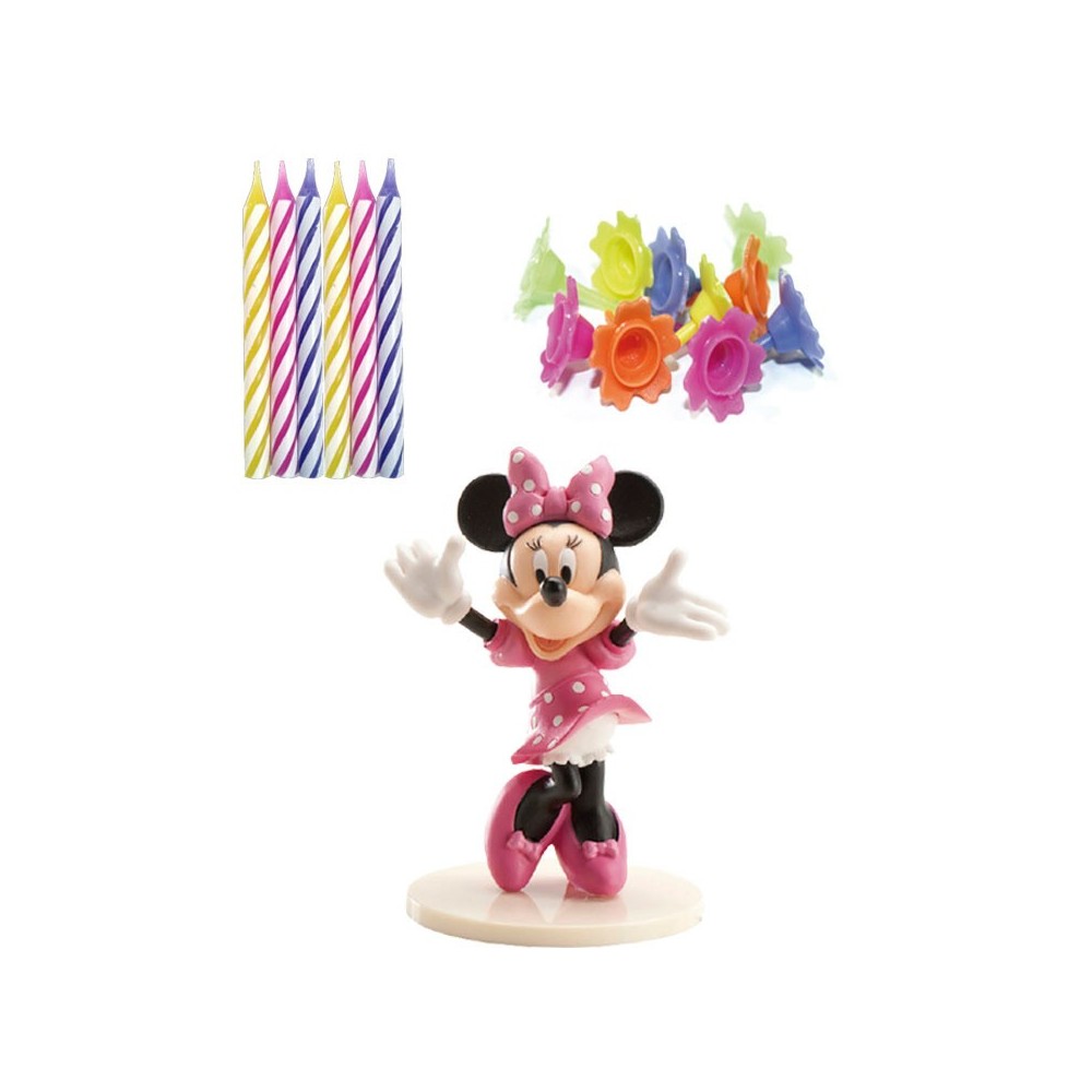 Decoration decorative set - Minnie + 10 candles